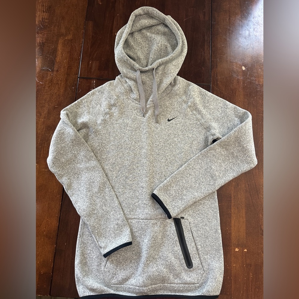 Nike Heather Gray Hoodie with Black Details